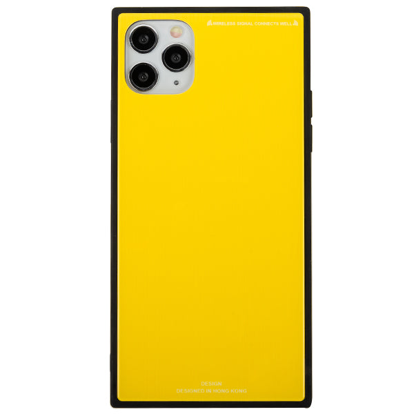 Square Hard Box Yellow Case Iphone 11 Pro