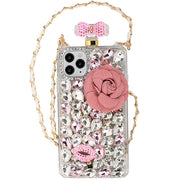 Handmade Bling Pink Flower Bottle Case Iphone 12 Mini