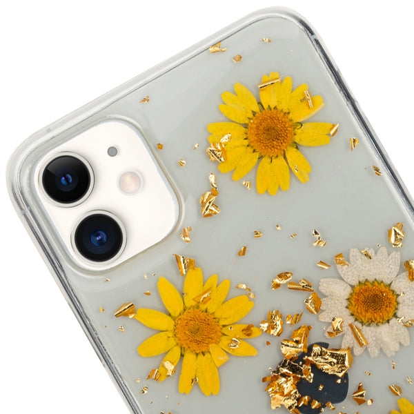 Real Flowers Yellow Daises Flake Case Iphone 11