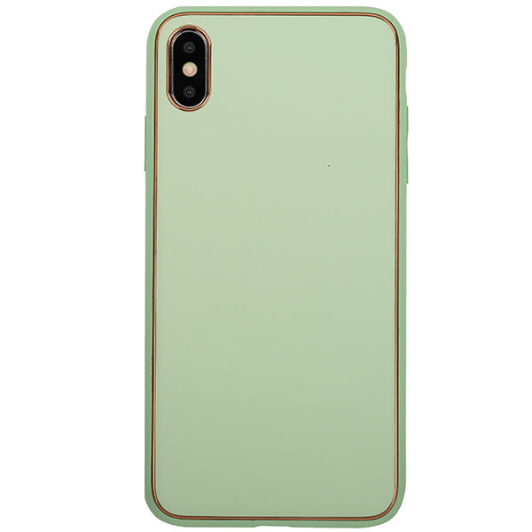 Leather Style Mint Green Gold Case Iphone 10