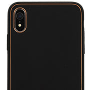 Leather Style Black Gold Case Iphone XR