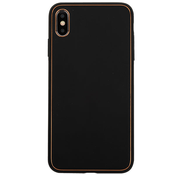 Leather Style Black Gold Case Iphone 10