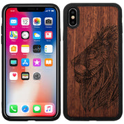 Real Wood Lion Iphone 10