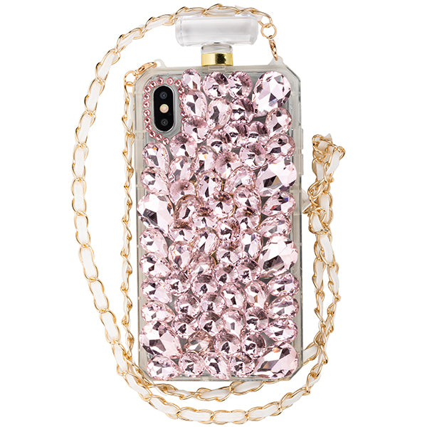 Handmade Bling Pink Bottle Case Iphone 10