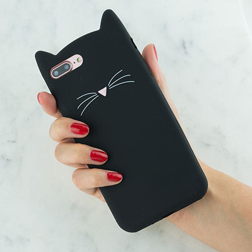 Silicone Skin Cat Black IPhone XR
