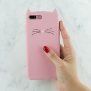 Silicone Skin Cat Pink IPhone XR