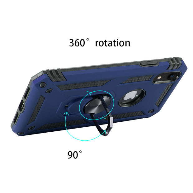 Hybrid Ring Case Blue Iphone XR - Bling Cases.com