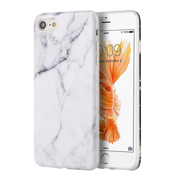 Marble Soft Skin White Iphone 7/8 - Bling Cases.com
