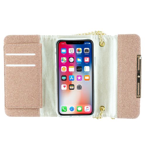Detachable Purse Rose Gold Iphone XS MAX - Bling Cases.com