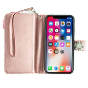 Handmade Pink Flower Bling Wallet Iphone 10/X/XS - Bling Cases.com