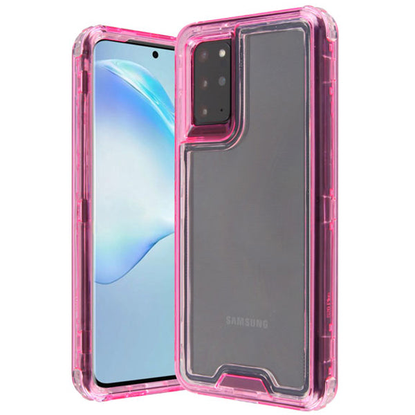 Triple Layer Hybrid Pink Clear Case S20 Plus