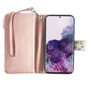 Handmade Pink Flower Bling Wallet S20 Ultra