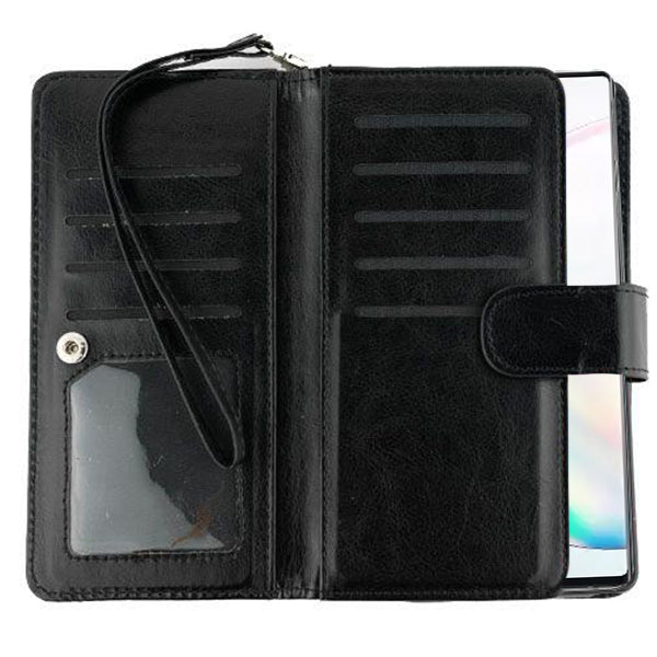 Handmade Detachable Bling Black Wallet Note 10
