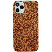 Mayan Calendar Aztec Wood Case Iphone 12/12 Pro