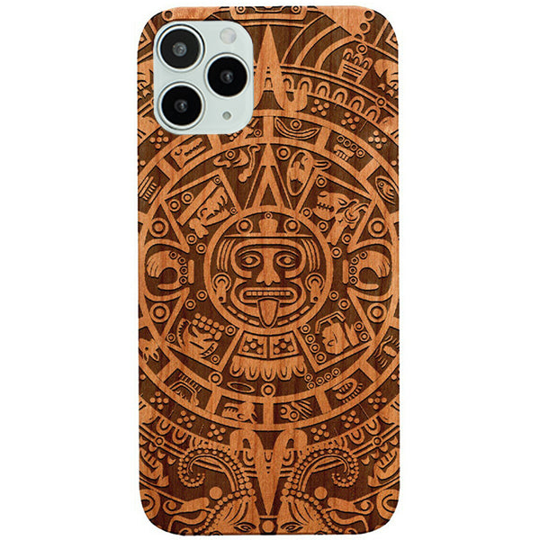 Mayan Calendar Aztec Wood Case Iphone 11 Pro
