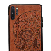 Real Wood Skull Samsung Note 10 Plus