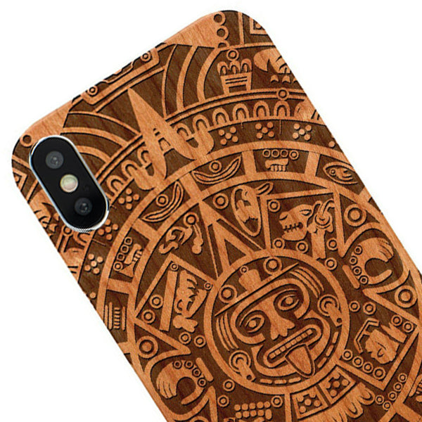 Mayan Calendar Aztec Wood Case Iphone XS Max