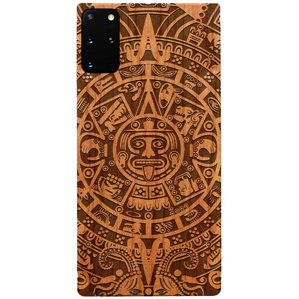 Mayan Calendar Aztec Wood Case Samsung S20 Plus