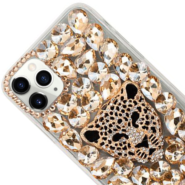 Handmade Cheetah Bling Gold Case IPhone 12 Pro Max