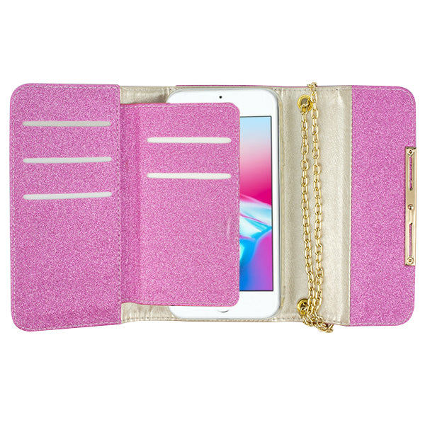 Glitter Detachable Purse Hot Pink Iphone 7/8 SE 2020