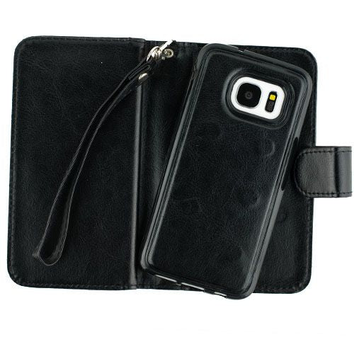 Detachable Black Wallet Samsung S7 - Bling Cases.com