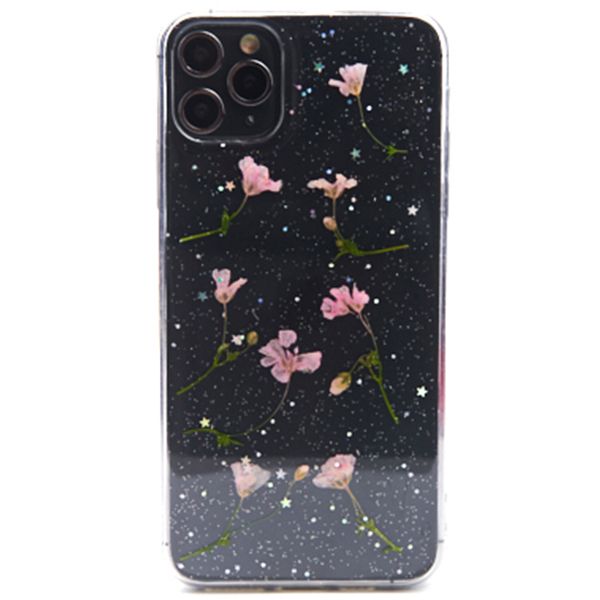Real Flowers Pink Leaves Case IPhone 13 Pro