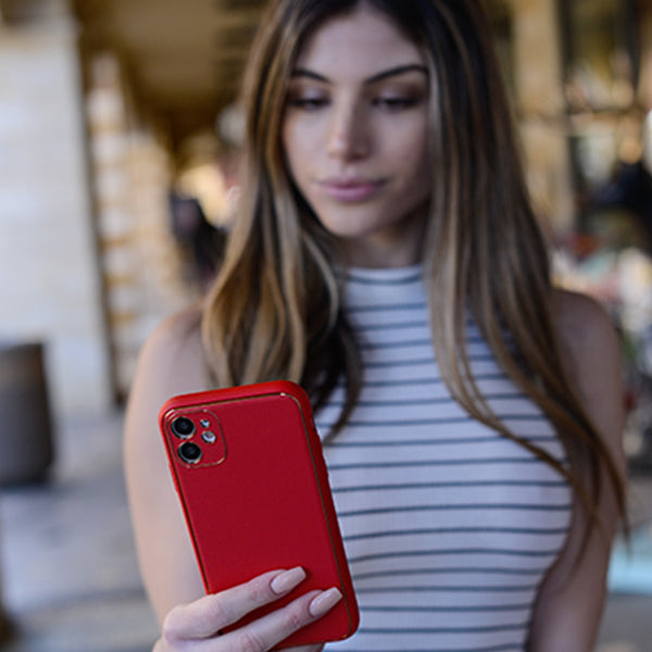 Leather Style Red Gold Case Iphone XS Max