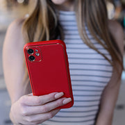 Leather Style Red Gold Case Iphone XR