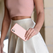 Leather Style Light Pink Gold Case IPhone 13 Mini