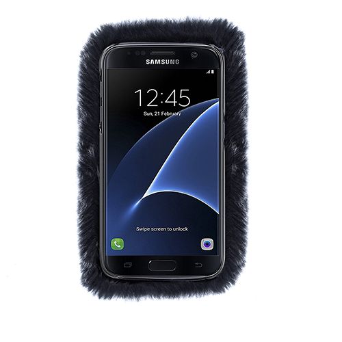 Fur Case Grey Samsung S7