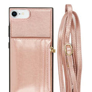 Crossbody Card Holder Rose Gold Case Iphone 7/8 SE 2020